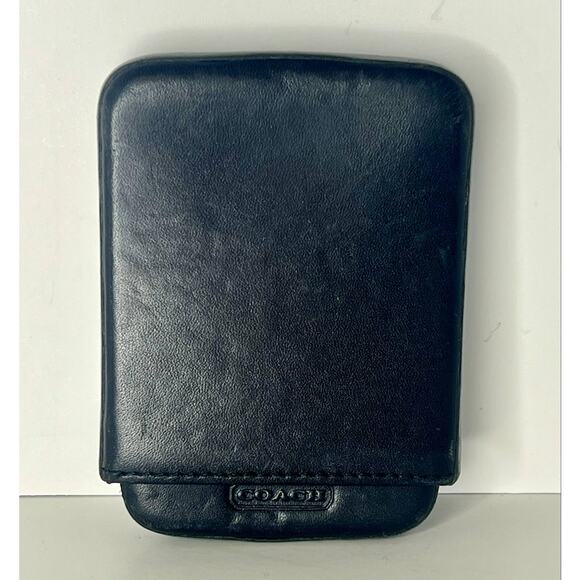 Vintage Coach Black Structured Business Card Holder #4568 - Picture 2 of 6